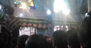مداحی حاج نادر جوادی در مراسم تشت‌گذاری